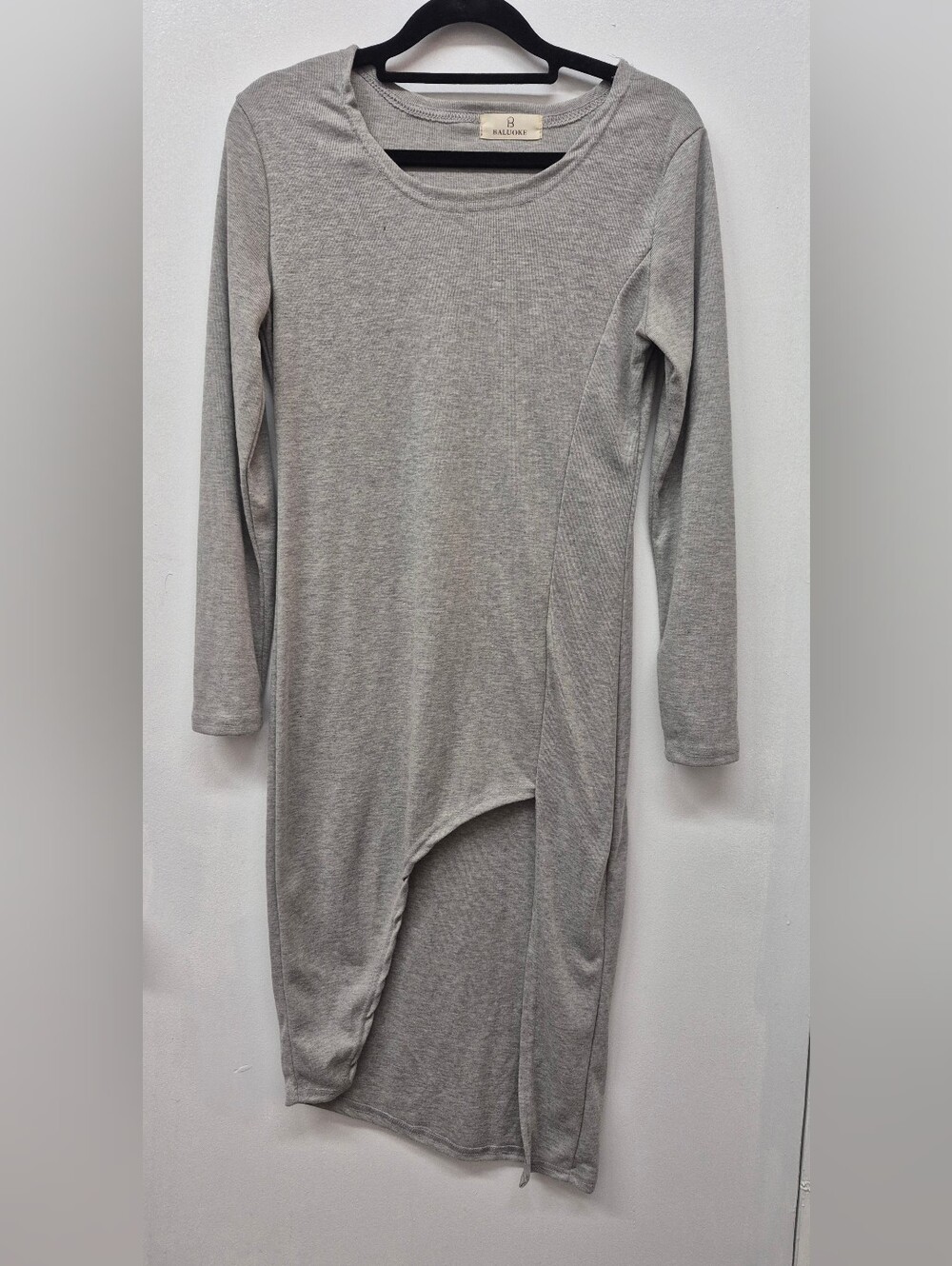 🌼5/$20 Asymmetrical Hem Long Sleeve Dress in Gray